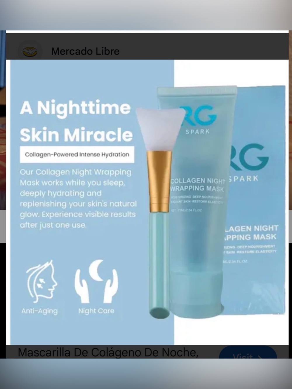 Collagen Night Wrapping Mask – Hydrating Light Blue Night Treatment